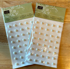 Stampin Up! Jewels BASIC PEARL LARGE Faux Pearl Adhesive Backed 8mm 40pcs each