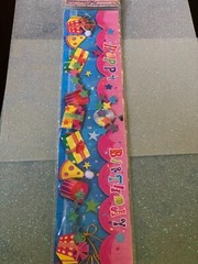 2 PACKAGES HANDMADE BORDERS 12” LONG – TWO BIRTHDAY BORDERS EA. PKG 4PCS TOTAL