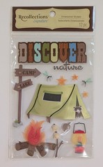 Discover Nature Camping Scrapbooking Stickers by Recollections Tent Fire Lantern