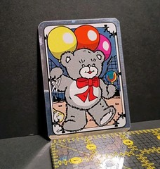 Vintage Stickers Bear Balloons Foil Mylar Vending Machine Sticker VTG 80s