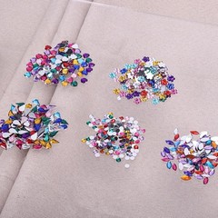 600pcs Acrylic Flatback Rhinestones – Vibrant Craft Gems for All Occasions