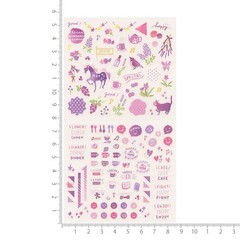 MIDORI Stickers for Planners, Single Color Stickers, Purple, 82562006