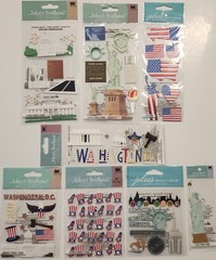 JOLEE’S BOUTIQUE Lot of 8 Dimensional Stickers WASHINGTON DC NEW YORK CITY