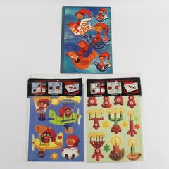 Lot Of 3 Gerhards Assorted Decorative Die-Cut Christmas Figures Self-Adhesive