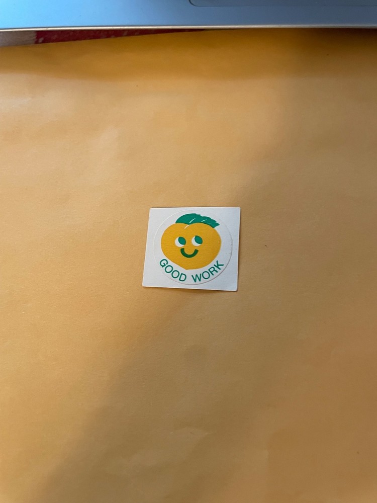 Vintage 1980s Ctp Peach Sticker