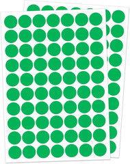 1″ Green Dot Stickers 1050 PCS round Circle Stickers Colored Coding Labels