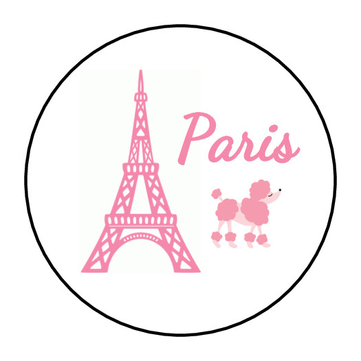 Paris, France, Eiffel tower stickers, labels, tags, envelope seals