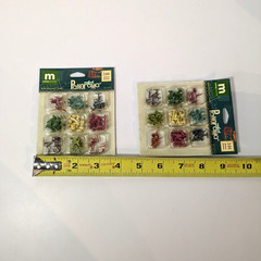 Making Memories Panorama Brads 2 Pack, 108 Pc Each, 9 Brad Styles Airplane Arrow
