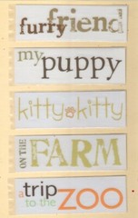 MY MIND’S EYE RUB ON TITLES ~ ANIMALS PETS FARM ZOO 5 CHOICES *