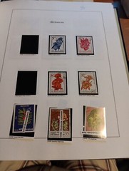 SHEET WITH POSTSTAMPS FOR SCRAPBOOKING/JOURNALS VINTAGE FLOWERS (FLORA36)