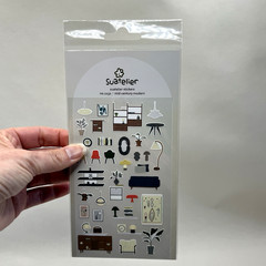 Suatelier Mid Century Modern Furniture Stickers Collage Junk Journal Planners