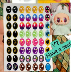 Decorative Eye Stickers for DIY 17cm Dolls,Exquisite Eye Makeup Eyelash Stickers