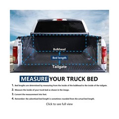 Soft Roll Up 5’2″ / 61.7″ Truck Bed Cover Compatible for 2015 2016 2017 2018 …