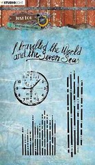 STUDIO LIGHT CLEAR ACRYLIC STAMPS -JUST LOU – TRAVEL THE WORLD