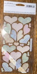 Sticko Hearts Valentines Love Colorful Pink Blue Yellow Green Scrapbook Stickers