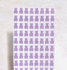 Glitter Gummy Bear Sticker Sheet! – Choose a Size & Color – Cute & Sparkly!