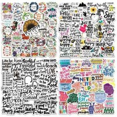 300 PCS Inspirational Stickers for Adults, Motivational Water Bottle Stickers