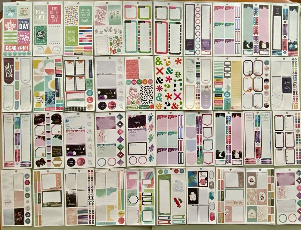 Lot Of 40 Sheets Happy Planner Complete & Incomplete! #4