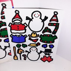 Vintage Hallmark Vinyl Stick Ons Decorate A Snowman NEW + Extra Sheet Clings