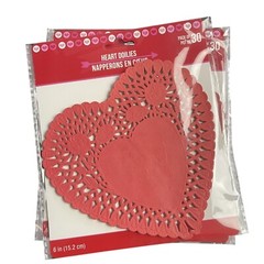 Red Heart Doilies Paper Romance Valentine’s Day Ephemera 30 Plus Crafts mq Junk
