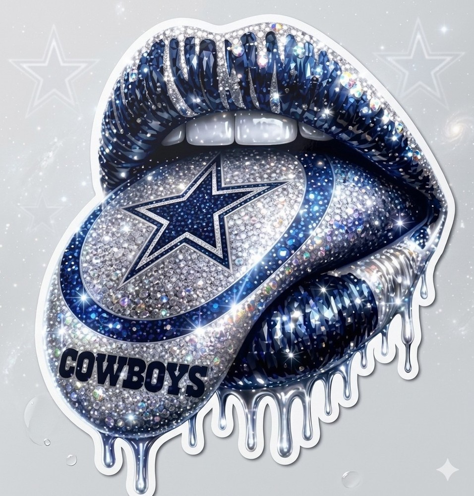 Dallas Cowboys Lips Sticker Decal Journal Scrapbook Phone Laptop Etc