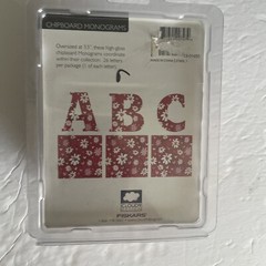 Cloud 9 Design Chipboard Monogram Letters Flower Design 3.5” Letters A-Z BN