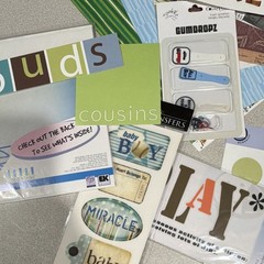 All BOY. Scrapbooking Lot – Paper, stickers and Embellishments. 40 pieces