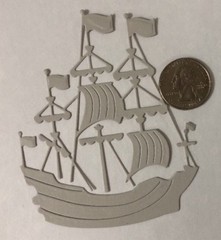 PIRATE SHIP Die-Cuts(9pc)Oceans•Jolly Rodgers•Sail•Pirates•Helm•Anchor •Sea•Wind