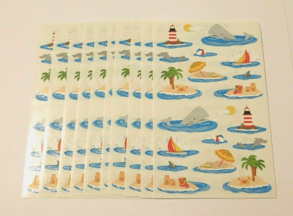 Mrs. Grossman’s Stickers Lot of 10 Sheets ~On The Water Fun~ Reflections 2013