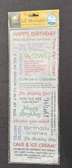 Lil’ Messages Vellum Stickers Happy Birthday Messages