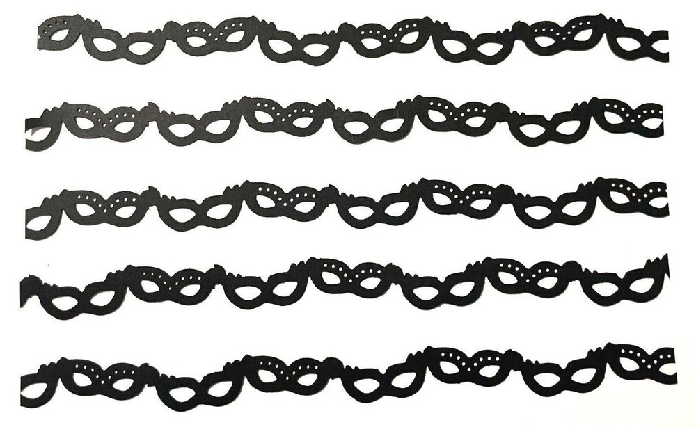 «MASQUERADE» MASK BORDER SILHOUETTE DIE CUT/ CUTS (IRIDESCENT, BLACK, OR GOLD)