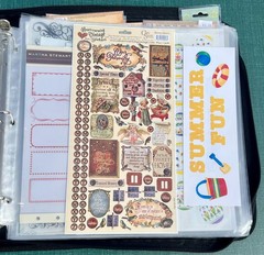 Crop In Style Binder With Lots Of Stickers ~ 17 Sheets full ~ Navy Blue Binder
