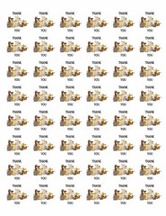 48 THANK YOU DOGS ENVELOPE SEALS LABELS STICKERS 1.2″ ROUND .