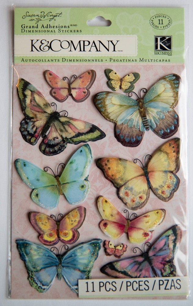 K & Company Stickers, Flowers & Butterflies THEME, You Pick, some Rare!