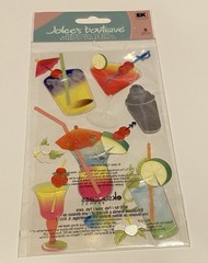 RARE Jolee’s Cocktails Tropical Mixed Drinks Scrapbooking Stickers-New