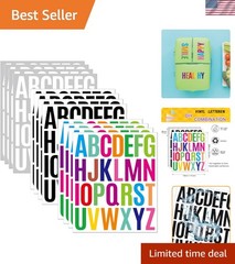 12 Sheets Letter Sticker, 312 PCS Alphabet Stickers Waterproof Alphabet, 2 in…