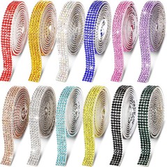 5X Crystal Sticker Self-Adhesive Rhinestone Tape Trim Fake Diamond Ribbon DIY