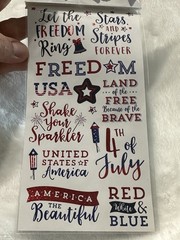 New Recollections 4TH OF JULY PATRIOTIC Scrapbooking Stickers 49 Pc