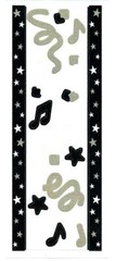 🔥VINTAGE Creative Memories Stickers OVER THE HILL BLACK WHITE CONFETTI NOS *