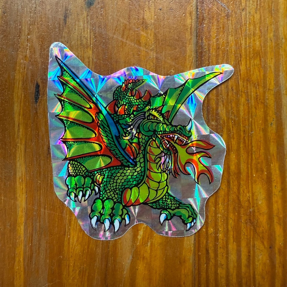 Vintage Dragon Prism Sticker Vending Machine 80s