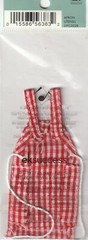 WOW! Jolee’s by You 3-D TINY Sticker Gingham Cooking APRON FAST FREE SHIP! 56383