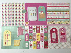 K166 – BAKE ME HAPPY MADE WITH LOVE 6X6 SCRAPBOOK CARD KIT WITH DIECUTS