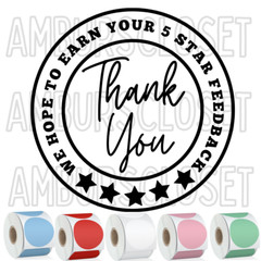 THANK YOU STICKERS 2″ ENVELOPE ROUND LABELS SEALS WATERPROOF SIDE HUSTLE