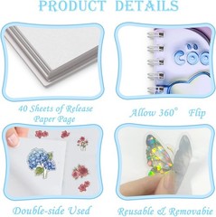 MUDOR Reusable Sticker Collecting Book with Puffy Cover, A5 Size with 40 Sheets