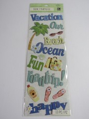 New 4 Different Packages Of Dimensional Vacation Travel Themed Stickers MIP