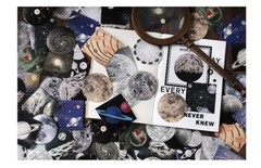 45pcs Galaxy Story Stickers Pack, Space Stickers, Full Moon, Crescent Moon