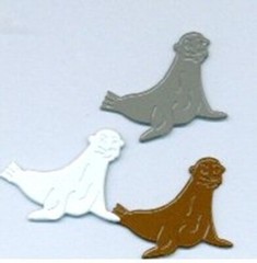 SEAL SCRAPBOOKING DECORATIVE BRADS EYELET OUTLET 8 PCS 3 COLORS