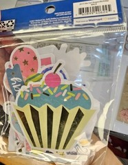 Lot of 7 Crafting Stickers for Scrapbooking and Die Cut Shapes Assorted Brands