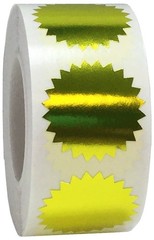 Metallic Gold Starburst Color Coding Labels, 1 Inch Round Adhesive Inventory …