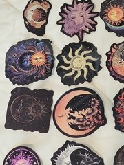 20 pc Gothic Sun & Moon Astrology Celestial Stickers Phone Hippie fairy goth cor